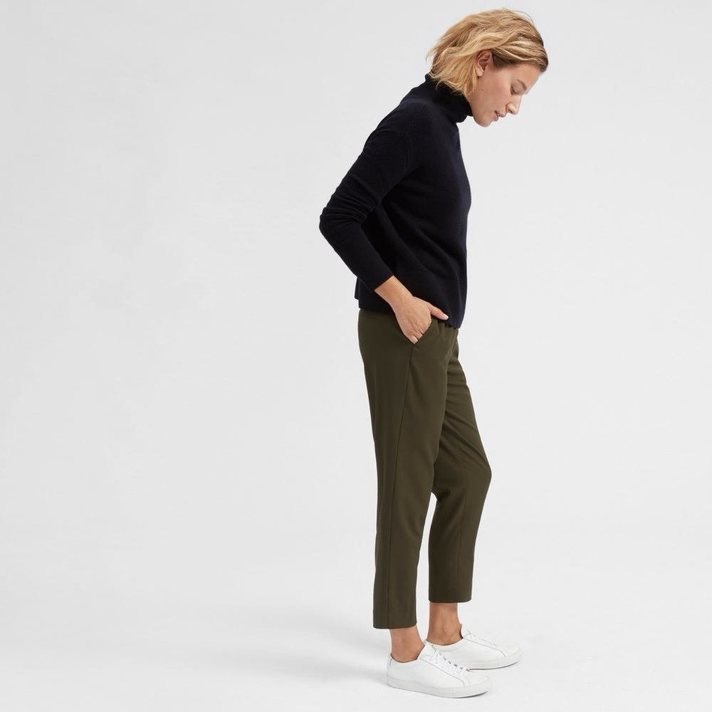 Everlane Olive Cropped Ankle Pants